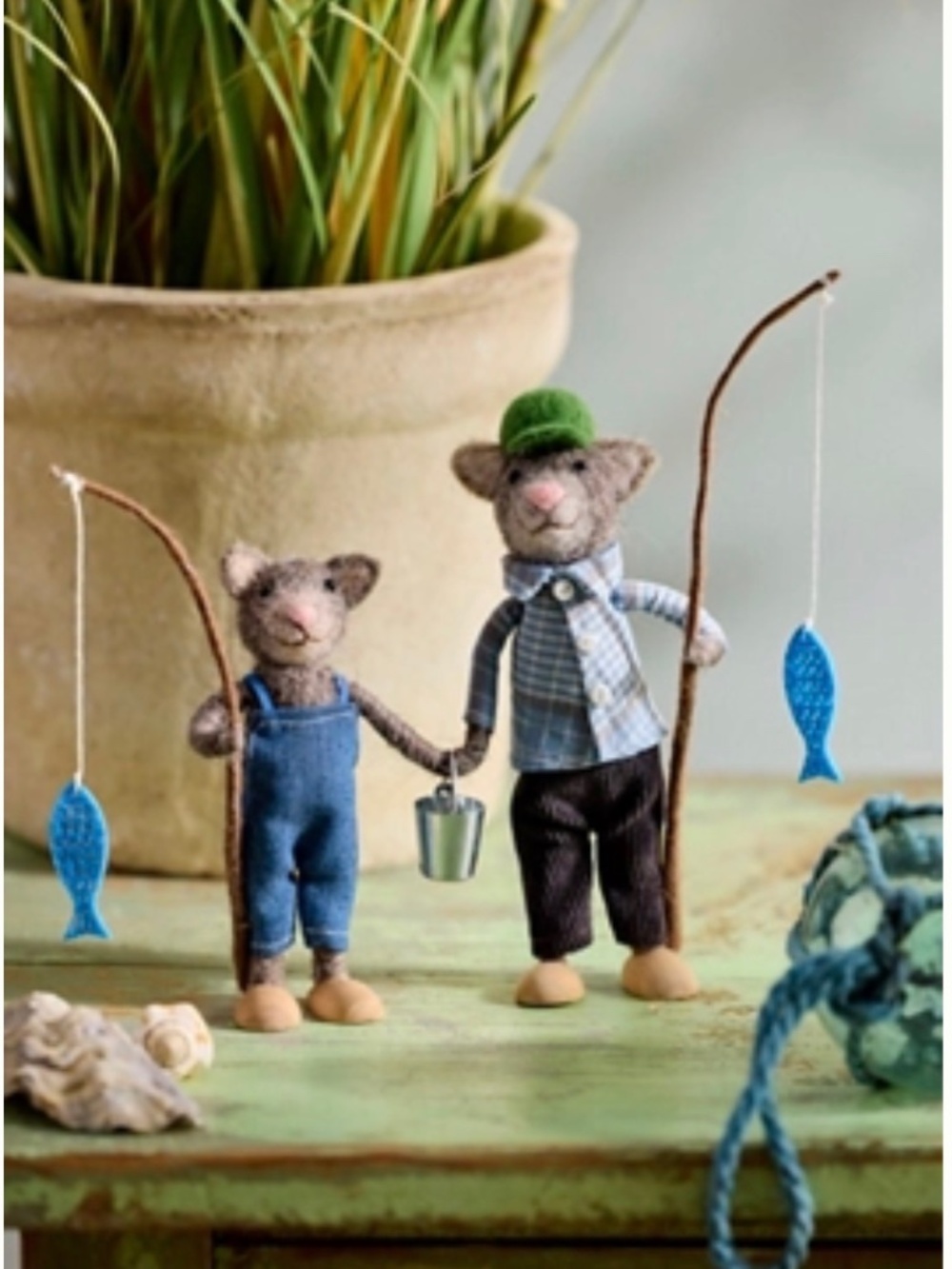 NWT Adorable Father’s Day Mice Felt Critters Anthro